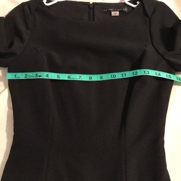 Antonio Melani Cheyenne Crepe Dress Black Sz 0 - Picture 8 of 11
